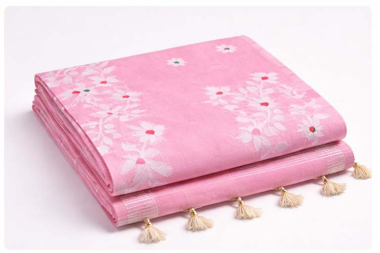 Bonolata Suvarna Muslin Saree - Image 3