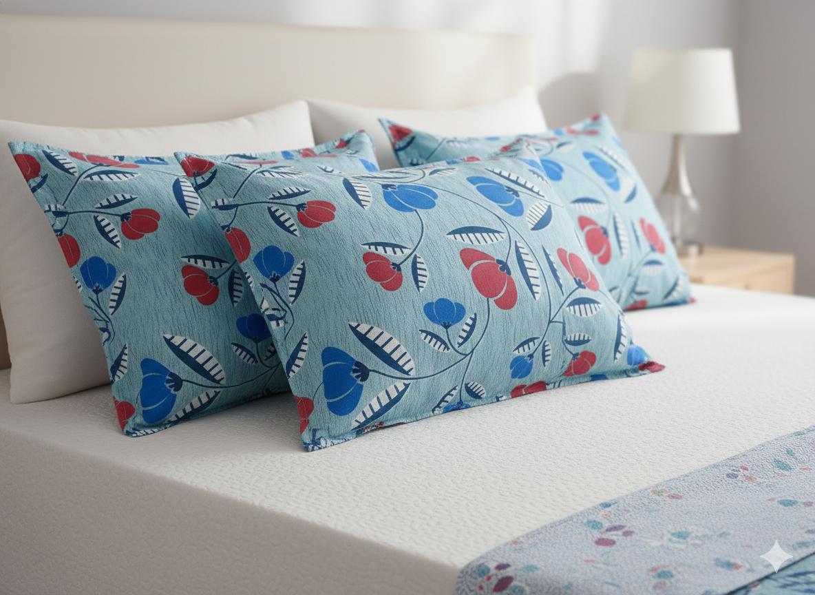 Cotton Floral Double Bedcover - Image 3