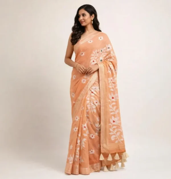 Bonolota Premium Satin Silk Saree